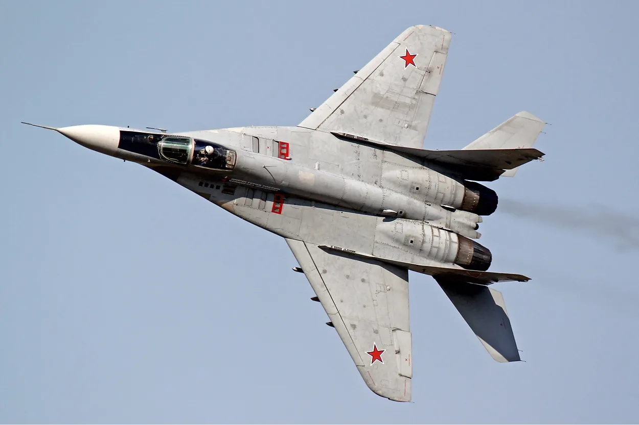 A Russian Air Force Mikoyan MiG-29S fighter jet in flight